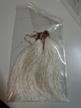 Tassel Drop Earrings with Gold Accents